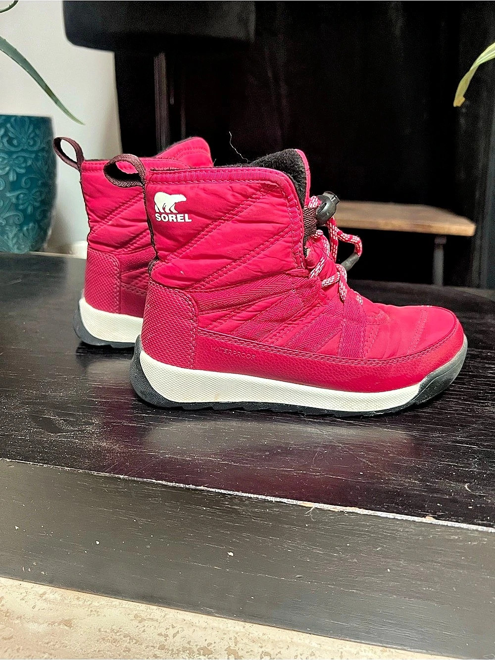 Sorel Whitney Short Lace Waterproof Boots Pink